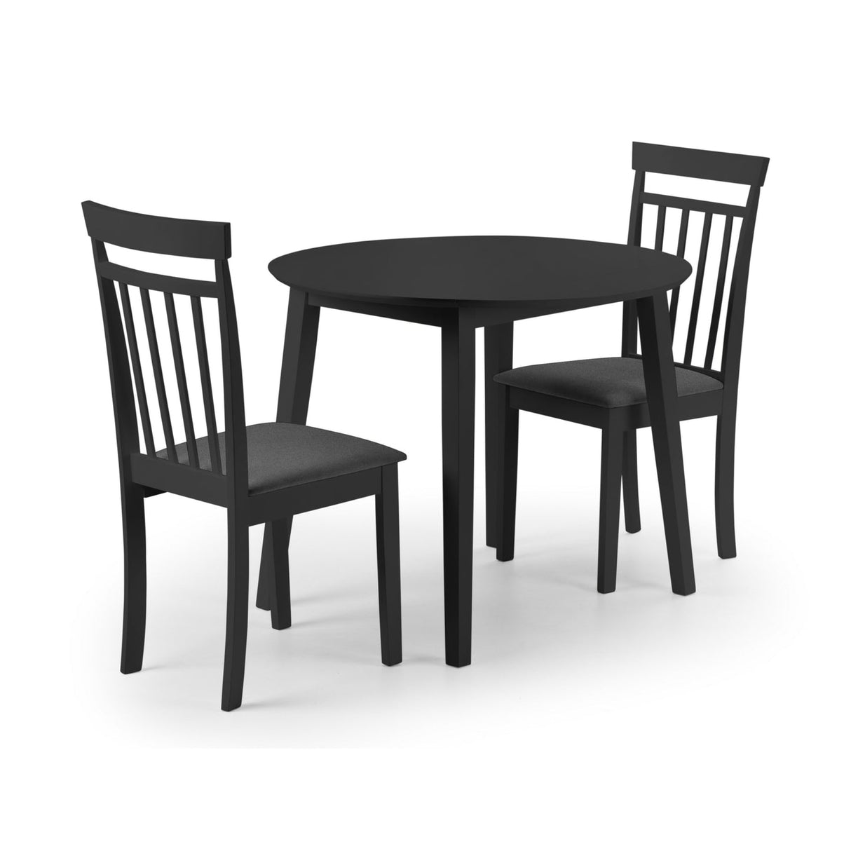 Wooden Drop Leaf Dining Table for 4 People Round - Coast