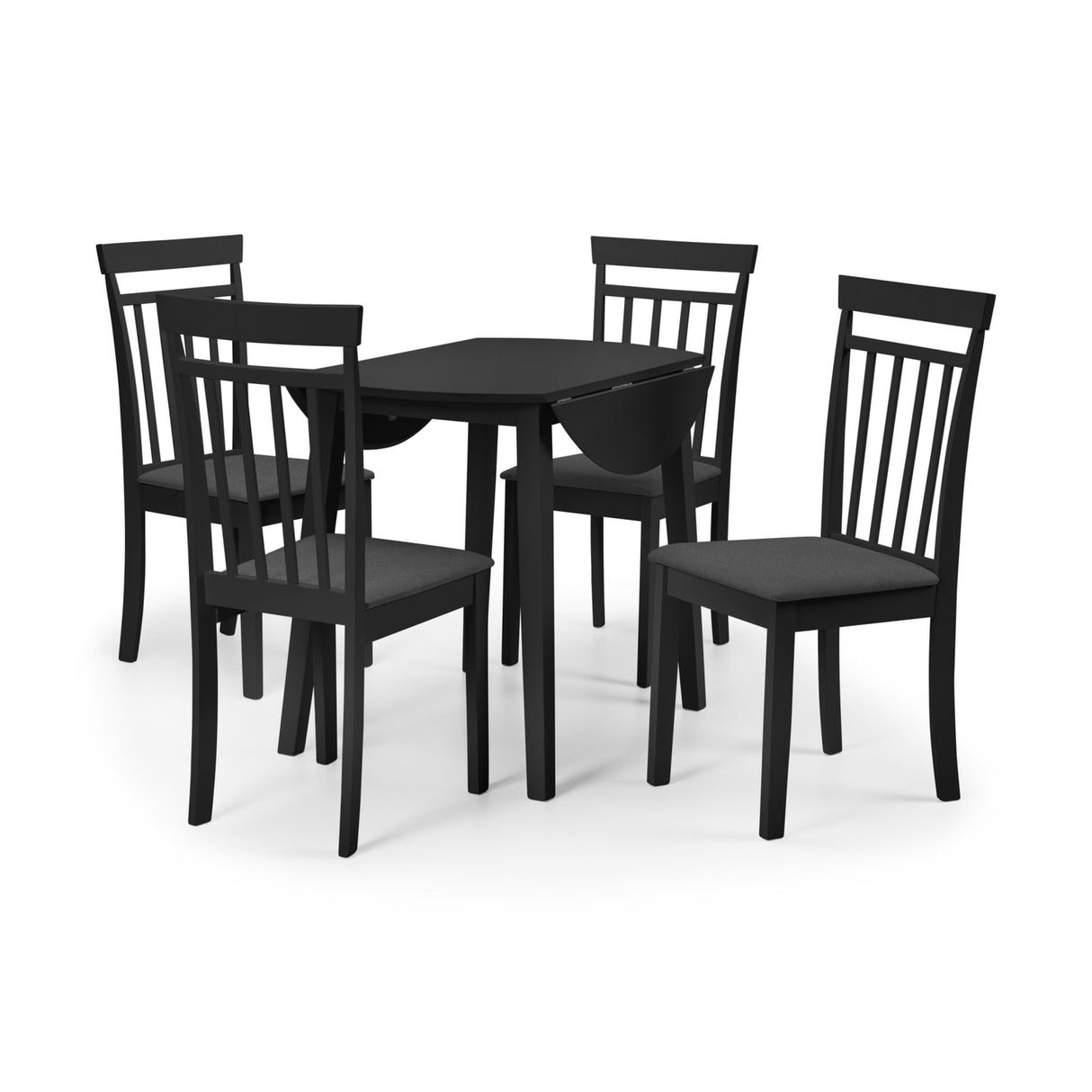 Wooden Drop Leaf Dining Table for 4 People Round - Coast