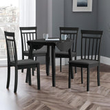 Wooden Drop Leaf Dining Table for 4 People Round - Coast