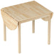 Wooden Drop-Leaf Dining Table Oval for 4 to 6 People - Velmora