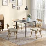 Wooden Drop Leaf Dining Table for 4 People - Velmora