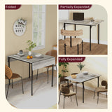 Wooden Drop Leaf Dining Table for 4 People - Velmora