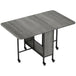 Wooden Drop Leaf Dining Table Rectangular fro 4 to 6 People - Velmora