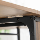Wooden Drop Leaf Dining Table Rectangular fro 4 to 6 People - Velmora