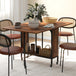 Wooden Drop Leaf Dining Table Rectangular fro 4 to 6 People - Velmora