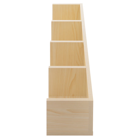 Wooden DVD Wall Shelf 95cm Wide With 4 Compartments - Velmora