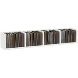 Wooden DVD Wall Shelf 95cm Wide With 4 Compartments - Velmora