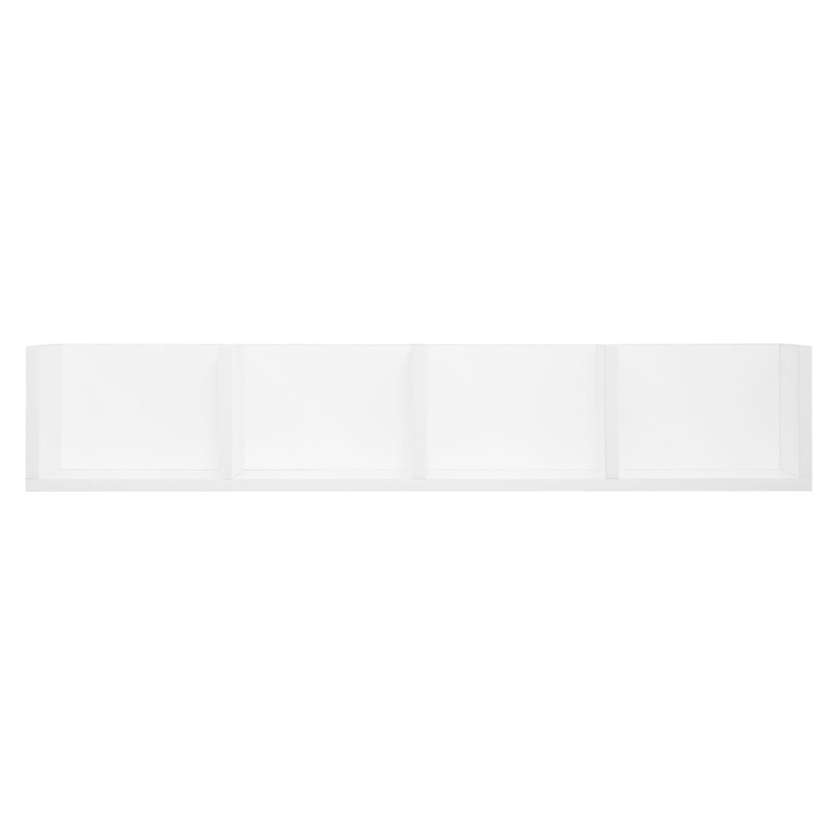 Wooden DVD Wall Shelf 95cm Wide With 4 Compartments - Velmora