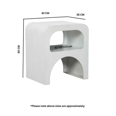 Wooden End Table 42cm Wide - Geo