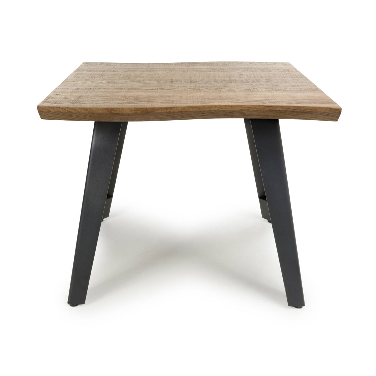 Wooden End Table Square And Curved - Nassau