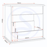 Wooden End Table With Shelf - Stratford