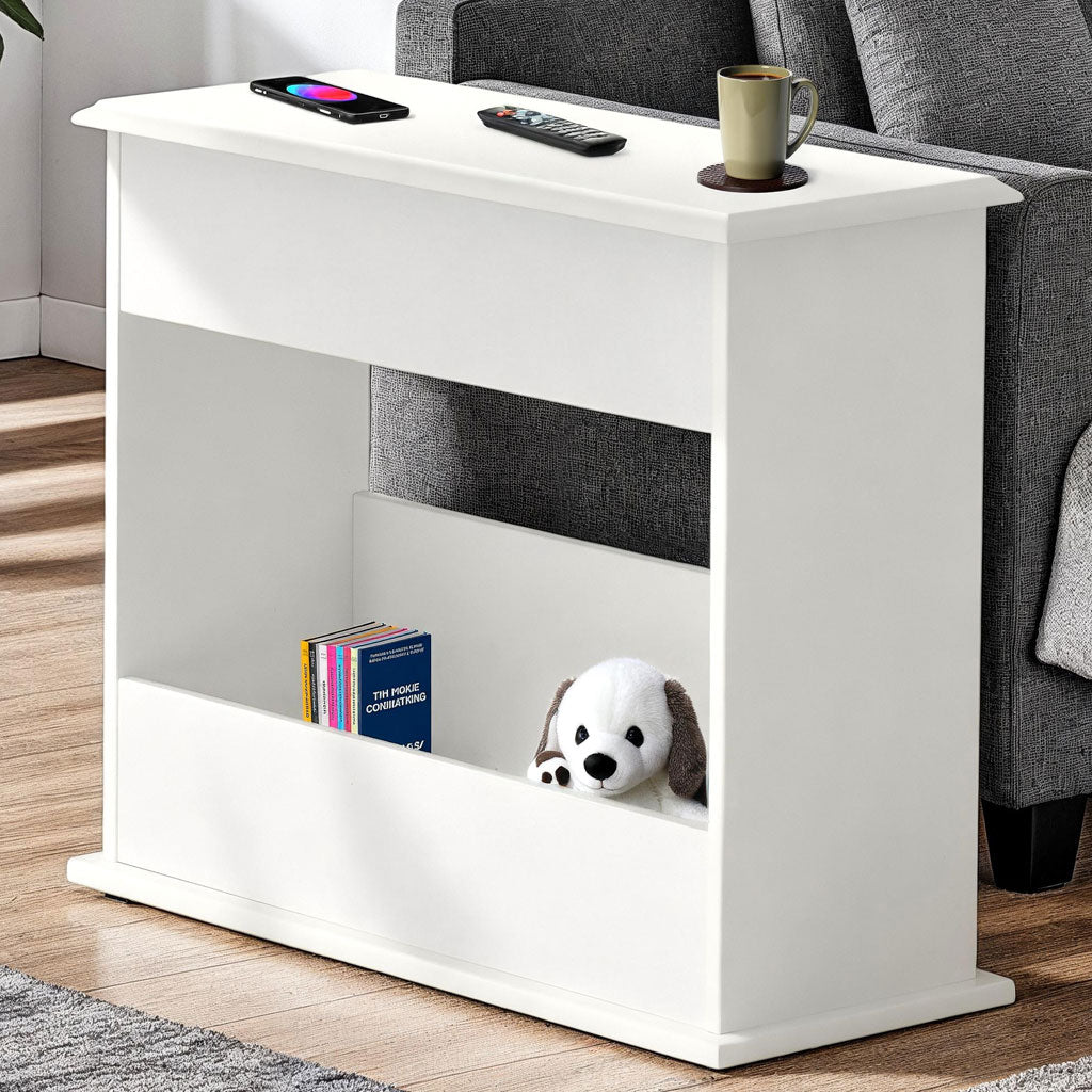 Wooden End Table With Shelf - Stratford