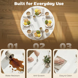 Wooden Extendable Drop Leaf Dining Table Round for 2 to 4 People - Velmora