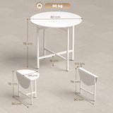 Wooden Extendable Drop Leaf Dining Table Round for 2 to 4 People - Velmora