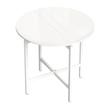 Wooden Extendable Drop Leaf Dining Table Round for 2 to 4 People - Velmora