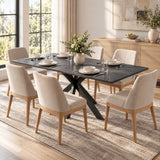 Wooden Extending Dining Table 160cm Wide for 8 People - Velmora