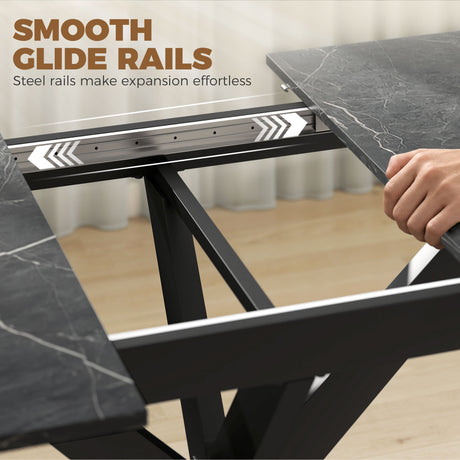 Wooden Extending Dining Table 160cm Wide for 8 People - Velmora