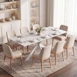 Wooden Extending Dining Table 160cm Wide for 8 People - Velmora