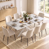 Wooden Extending Dining Table 160cm Wide for 8 People - Velmora