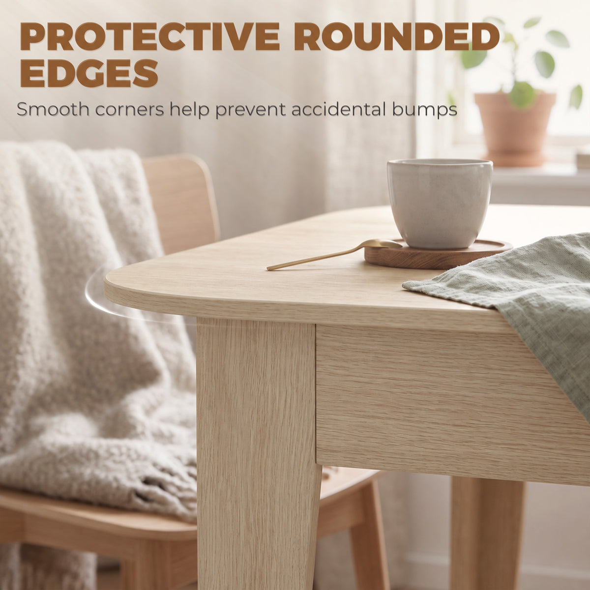 Wooden Extending Dining Table 180cm Wide for 8 People - Velmora