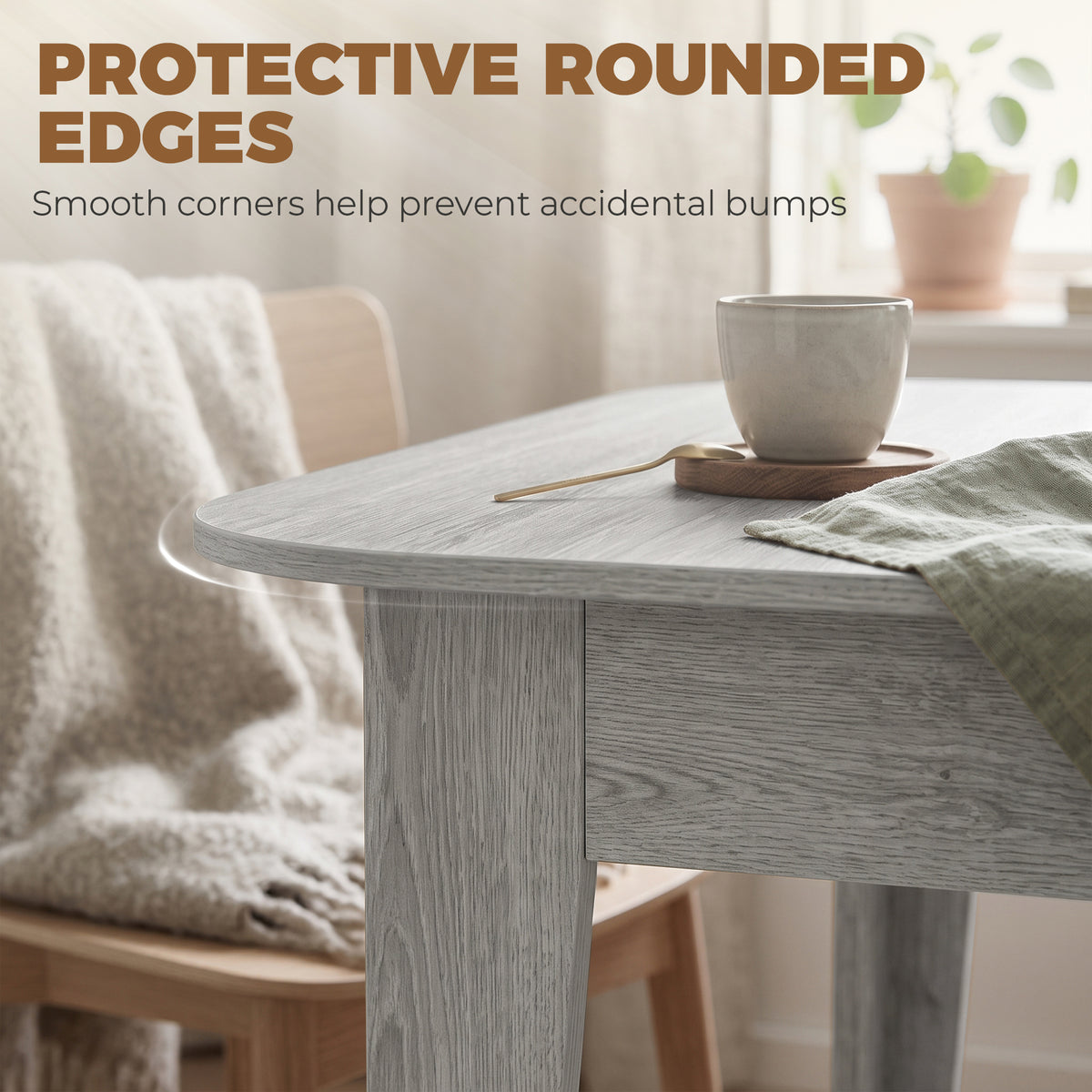 Wooden Extending Dining Table 180cm Wide for 8 People - Velmora