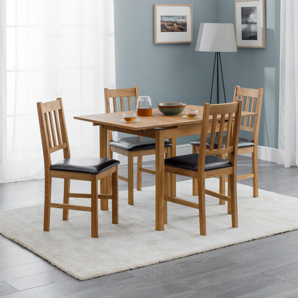 Wooden Extending Dining Table for 4 People - Coxmoor