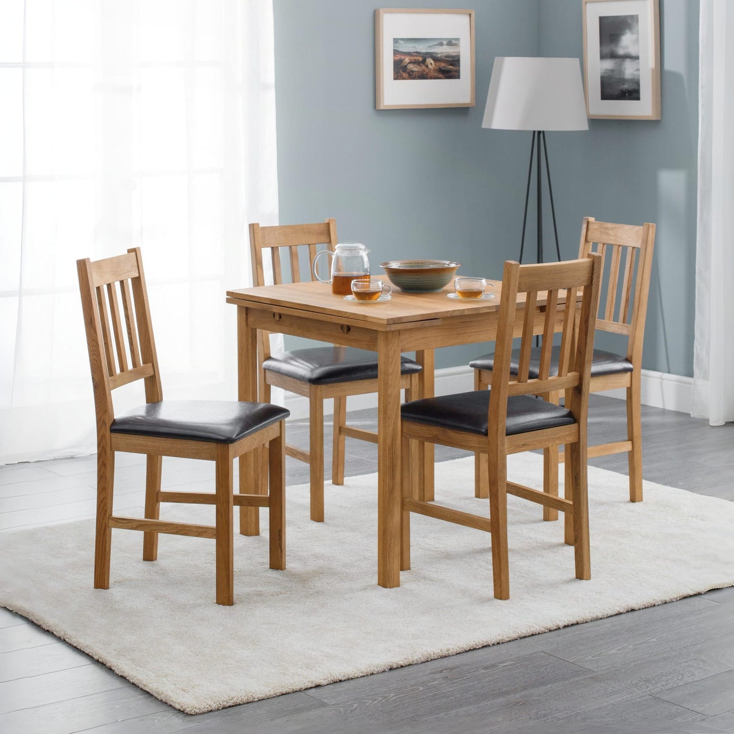Wooden Extending Dining Table for 4 People - Coxmoor