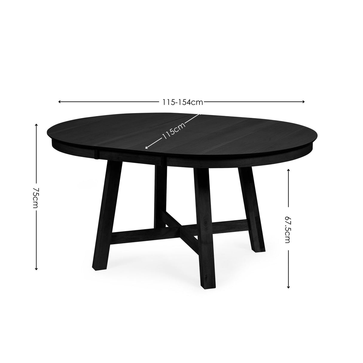 Wooden Extending Dining Table for 4 Person - Annika