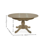 Wooden Extending Dining Table for 4 Person - Camille