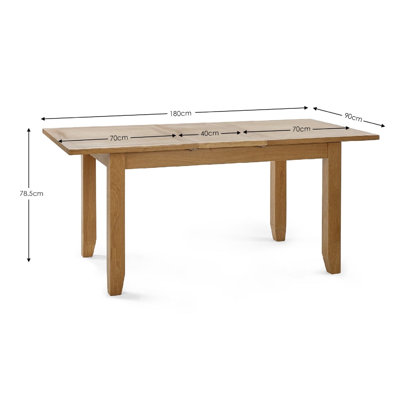 Wooden Extending Dining Table for 4 to 6 People - Mallory