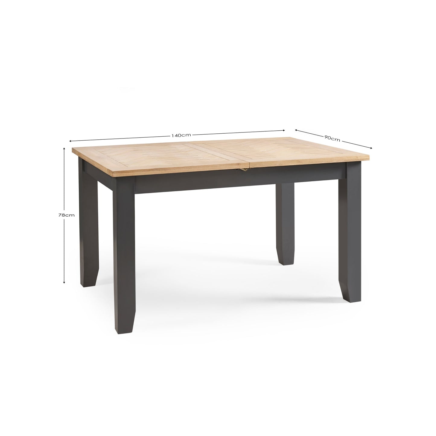 Wooden Extending Dining Table for 4 to 6 People Rectangular - Bordeaux