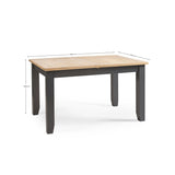 Wooden Extending Dining Table for 4 to 6 People Rectangular - Bordeaux