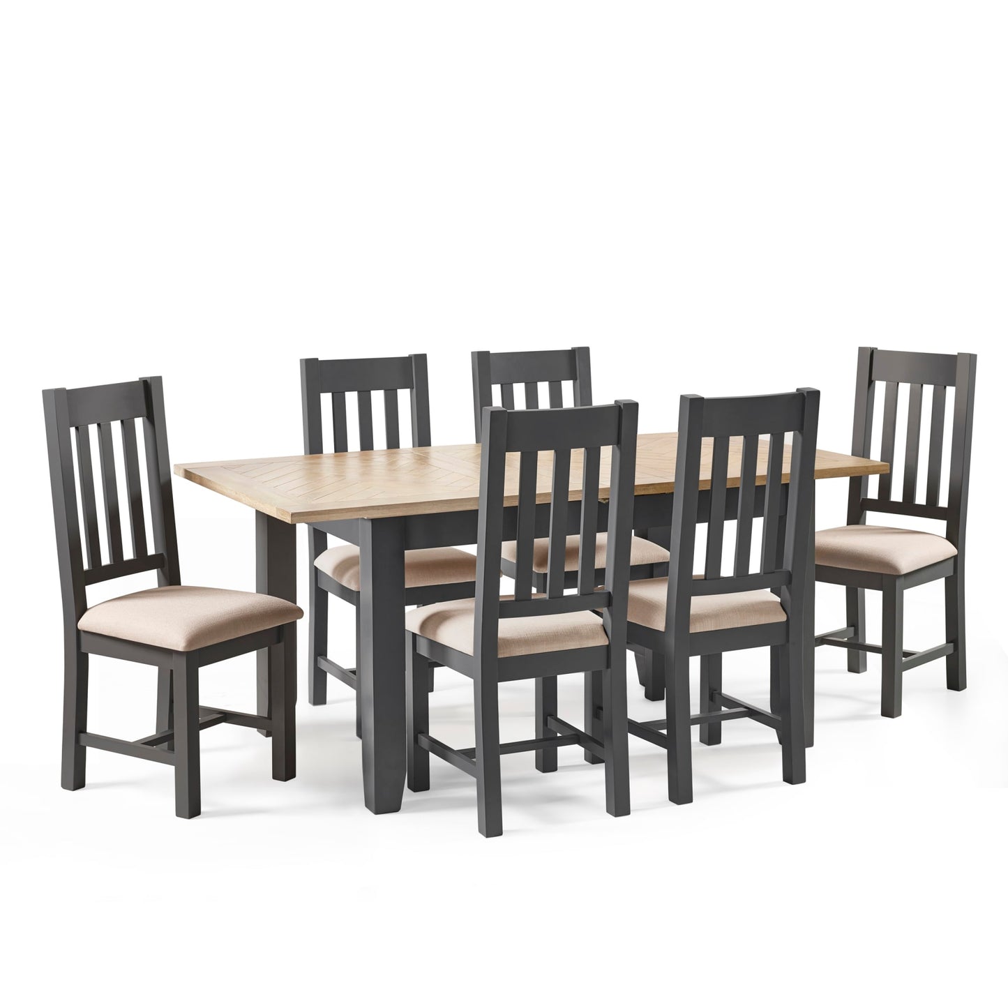 Wooden Extending Dining Table for 4 to 6 People Rectangular - Bordeaux