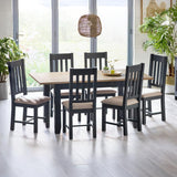Wooden Extending Dining Table for 4 to 6 People Rectangular - Bordeaux
