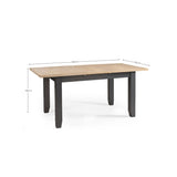 Wooden Extending Dining Table for 4 to 6 People Rectangular - Bordeaux