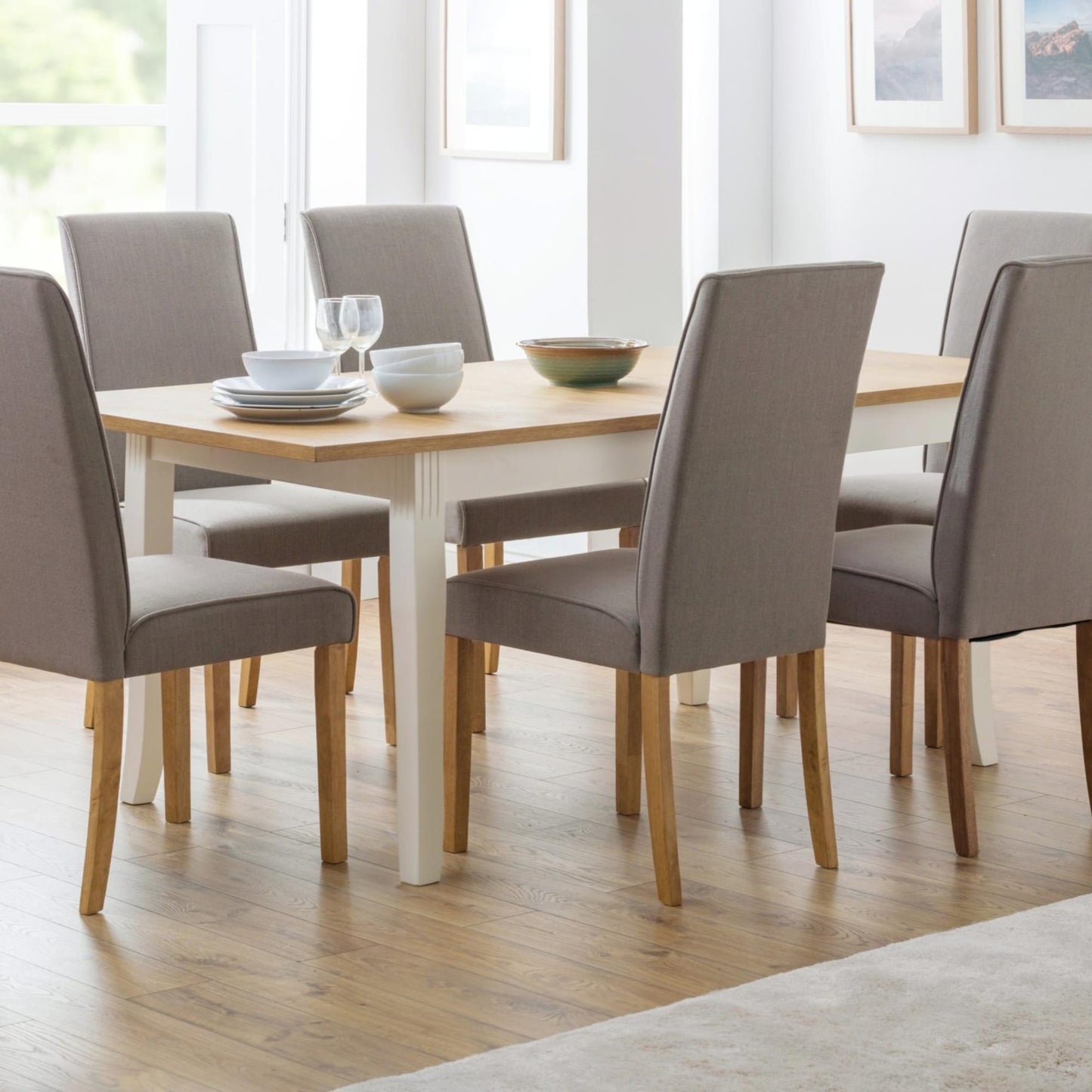 Wooden Extending Dining Table for 4 to 6 People Rectangular - Davenport