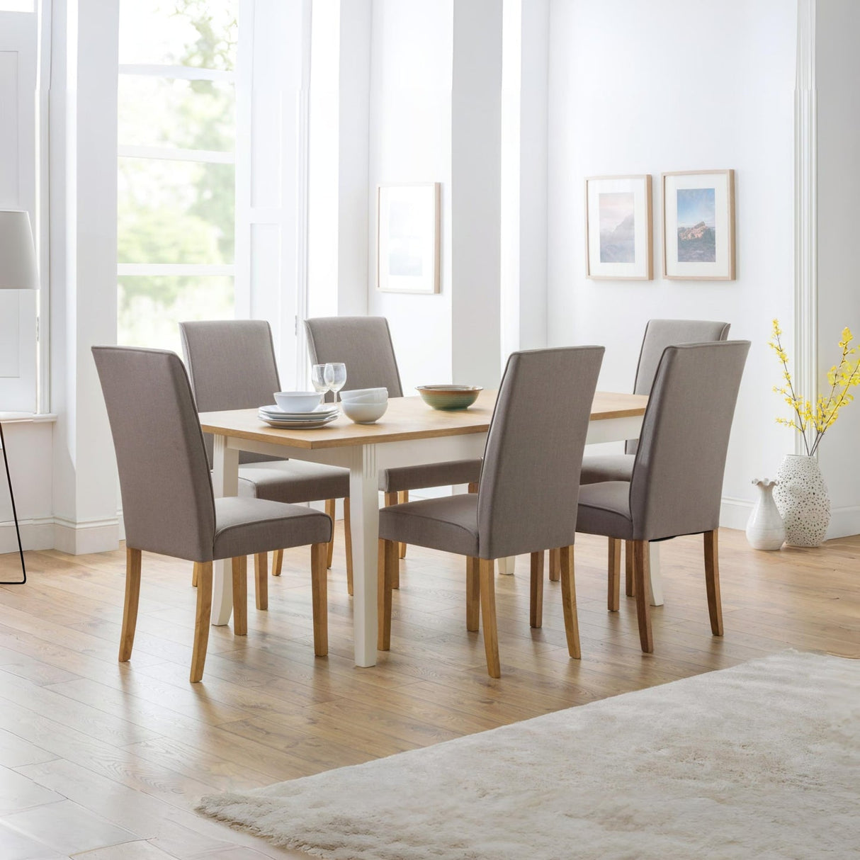 Wooden Extending Dining Table for 4 to 6 People Rectangular - Davenport