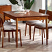 Wooden Extending Dining Table for 4 to 6 People With 2 Drawers - Lowry