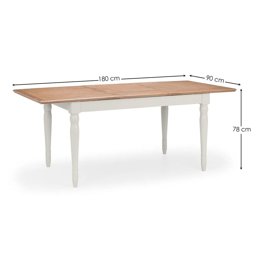 Wooden Extending Dining Table for 6 People - Provence