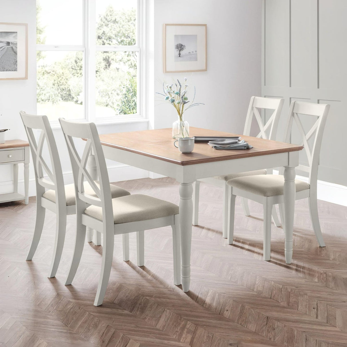 Wooden Extending Dining Table for 6 People - Provence