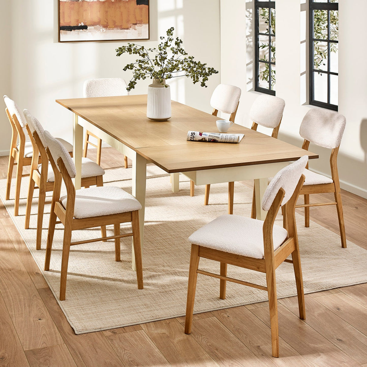 Wooden Extending Dining Table for 6 to 8 People - Larissa