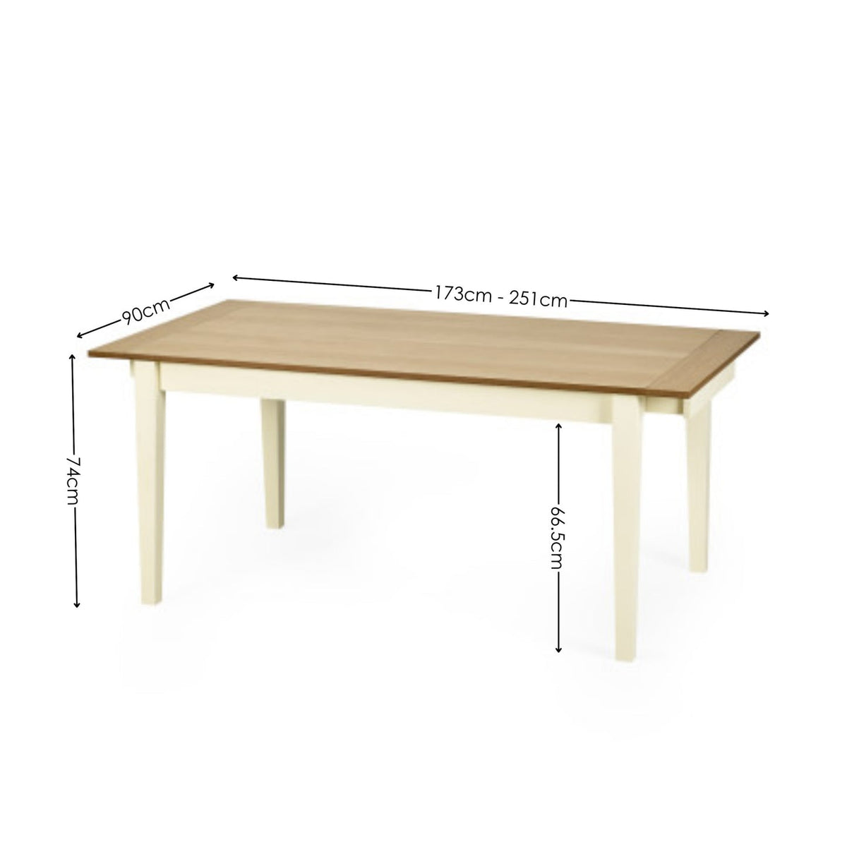 Wooden Extending Dining Table for 6 to 8 People - Larissa