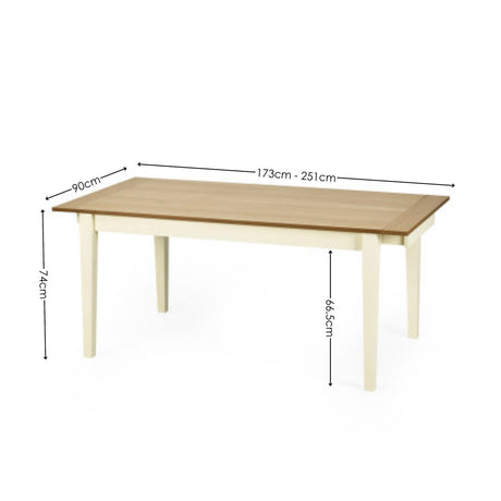 Wooden Extending Dining Table for 6 to 8 People - Larissa