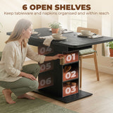 Wooden Extending Dining Table Rectangular for 4 to 6 People - Velmora