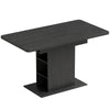 Wooden Extending Dining Table Rectangular for 4 to 6 People - Velmora
