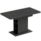 Wooden Extending Dining Table Rectangular for 4 to 6 People - Velmora