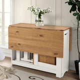 Wooden Extending Dining Table With 4 Dining Chairs - Santos