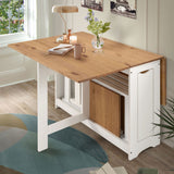 Wooden Extending Dining Table With 4 Dining Chairs - Santos