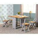 Wooden Extending Dining Table With 4 Dining Chairs - Santos