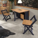 Wooden Extending Dining Table With 4 Dining Chairs - Santos